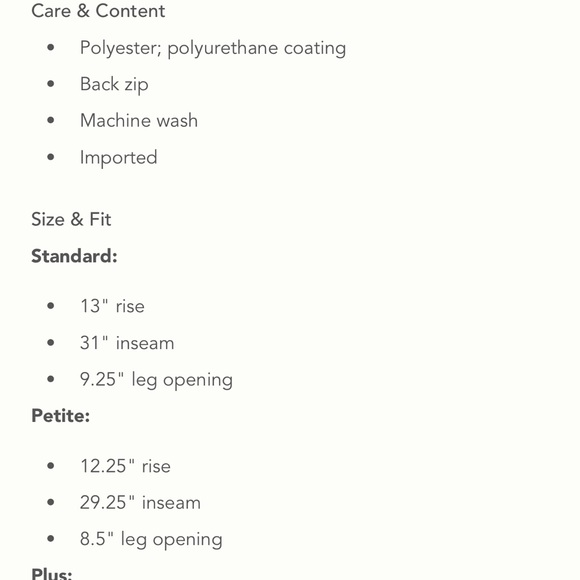 Anthropologie Avec Les Filles High Waisted Faux Leather Slit Leggings - Picture 6 of 6